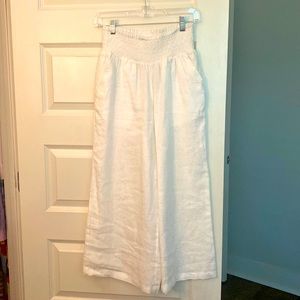 White Crown and Ivy Linen Pants